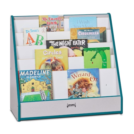 Jonti-Craft Rainbow Accents Flushback Pick-a-Book Stand, Teal 3514JCWW005